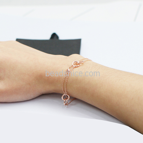 925 Sterling silver bracelet delicate gift for her extension chain 4mm