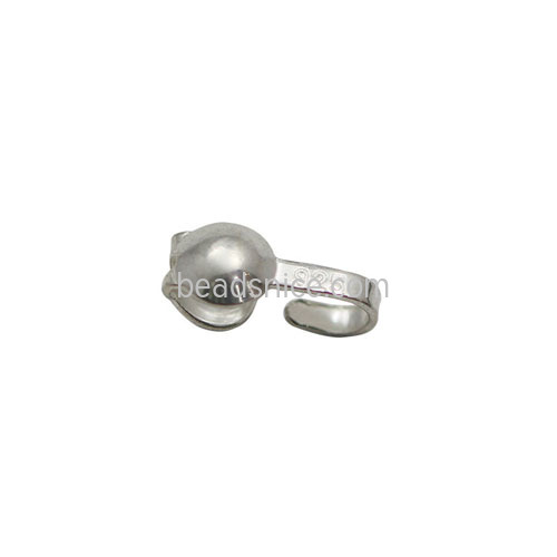 925 Sterling silver cap tip beads