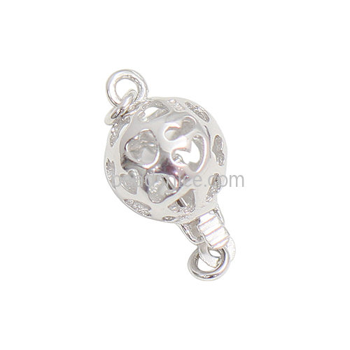 925 Sterling Silver with Cubic Zirconia Jewellery Findings Fold Over Clasp