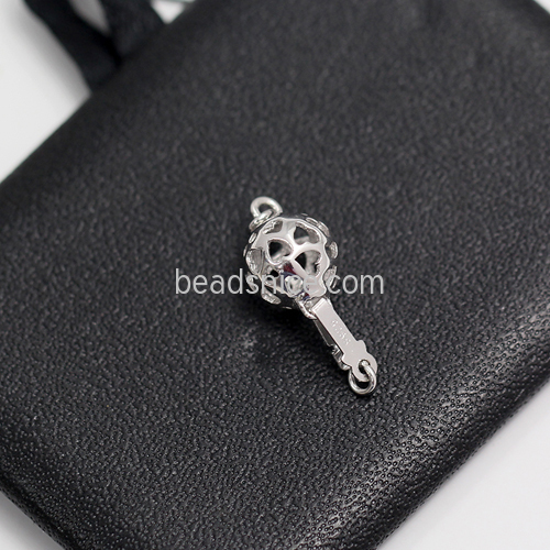 925 Sterling Silver with Cubic Zirconia Jewellery Findings Fold Over Clasp