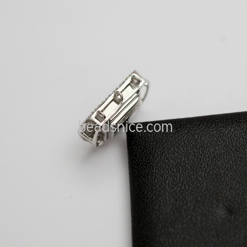 925 Sterling silver jewelry necklace bracelet clasps micro pave zircon making supplies for women