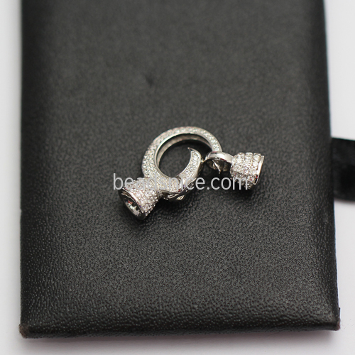 925 Sterling silver clasp micro-inlay zircon high quality wholesale jewelry