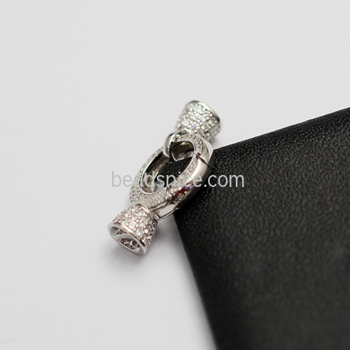 925 Sterling silver clasp micro-inlay zircon high quality wholesale jewelry