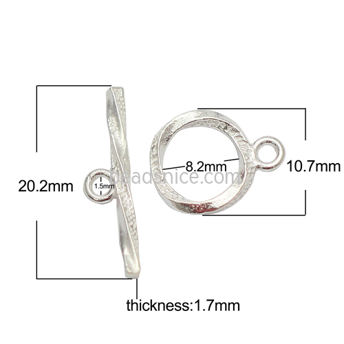 Toggle clasps for necklace bracelet connectors sterling silver jewelry DIY