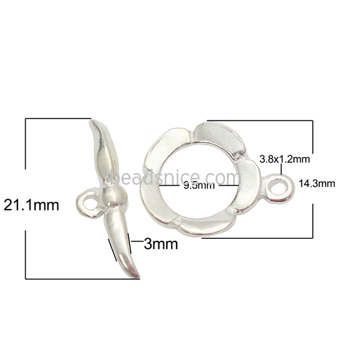 Sterling silver toggle clasps for necklace bracelet connectors jewelry DIY