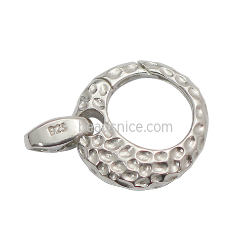 925 Sterling silver round clasp nickel free lead safe
