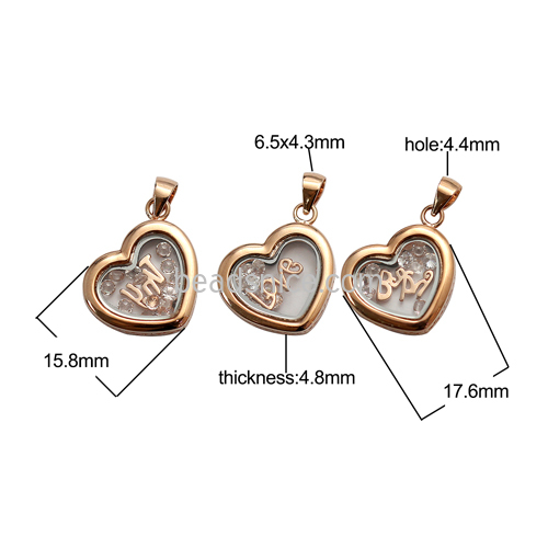 925 Sterling silver heart necklace pendant rose gold engrave letter fashion