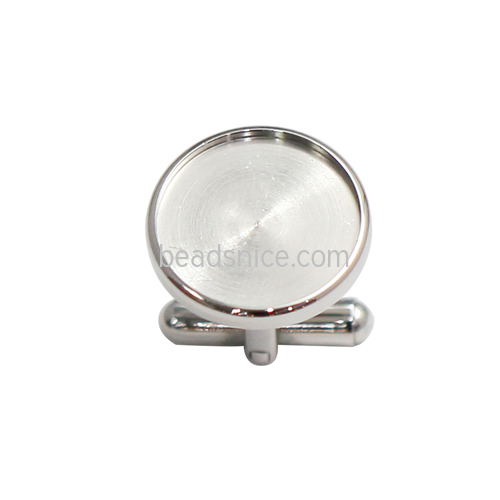 Stainless Steel Bezel cufflink blanks wholesale bases，mirror polishing