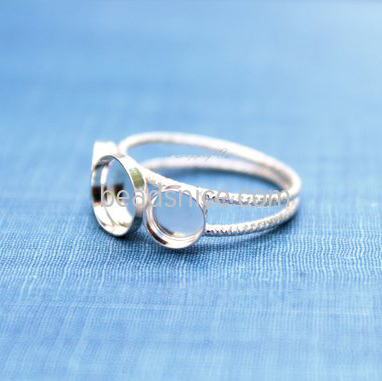-没重量 价钱S925 Sterling Silver Ring Setting Fashion Ring Set Stackable Rings Handmade Pearl Gemstone Jewelry Making