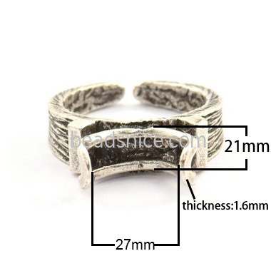 Brass Ring Setting Jewelry Western Style Fashion Ring Set Adjustable Wholesale