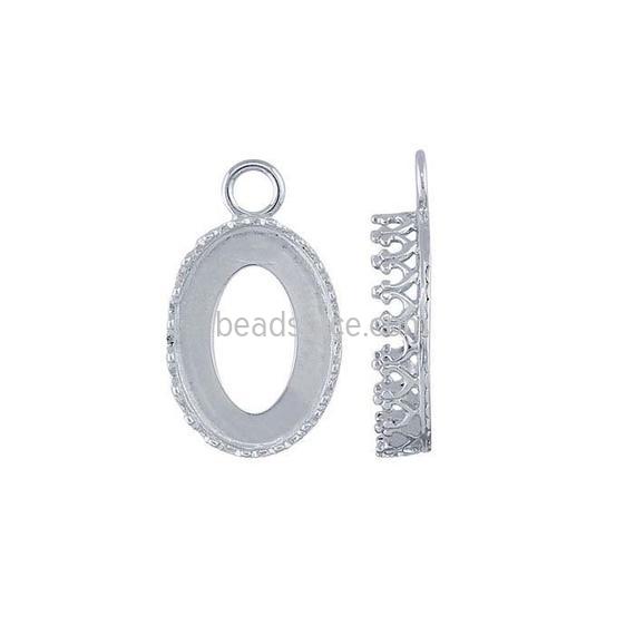 925 Sterling silver pendant base wholesale jewelry