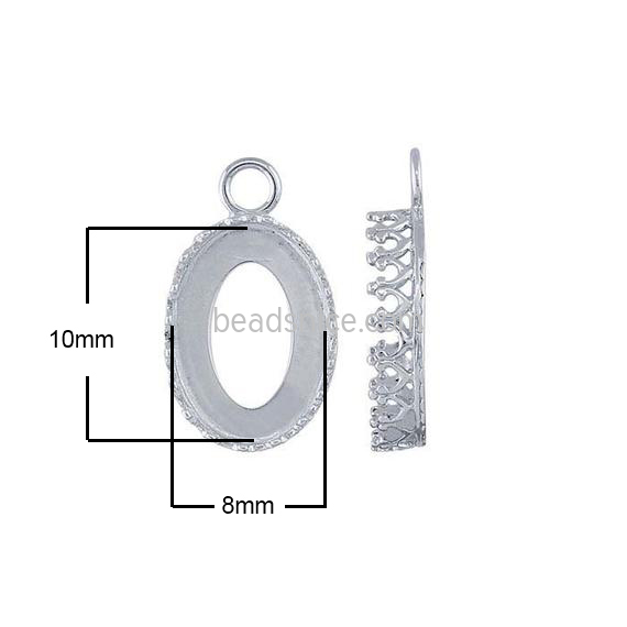 925 Sterling silver pendant base jewelry making supplies