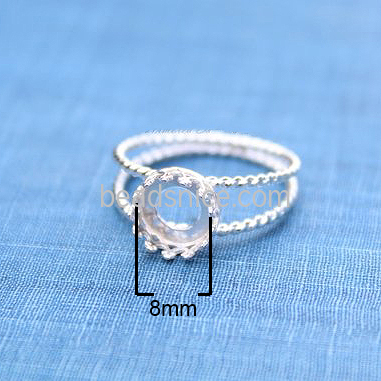 925 Sterling Silver Ring Setting Fashion Jewelry Findings Wholesale Nickel-free Lead-safe