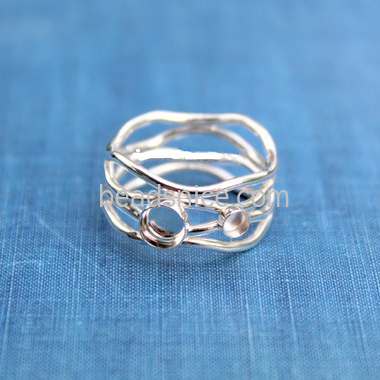 925 Sterling Silver Ring Setting Wholesale Jewelry Fashion Ring Set Nickel-free Lead-safe