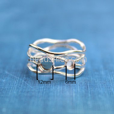 925 Sterling Silver Ring Setting Wholesale Jewelry Fashion Ring Set Nickel-free Lead-safe