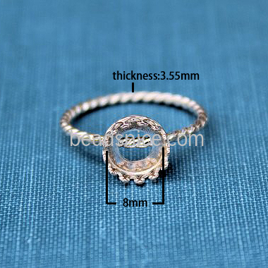 925 Sterling Silver Ring Setting Fashion Jewelry Wholesale Nickel-free Lead-safe