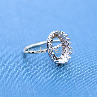 925 Sterling Silver Ring Setting Jewelry Findings for Gemstone Ring