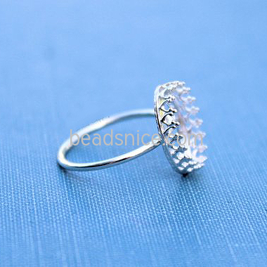 925 Sterling Silver Ring Setting Jewelry Findings for Gemstone Ring