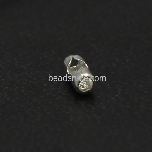 Sterling silver ball chain connector clasp