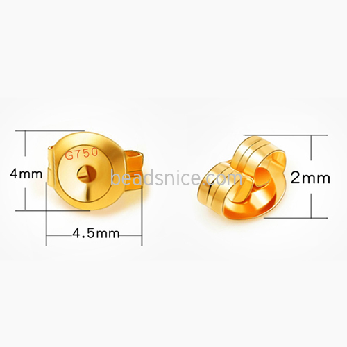 18k Gold Ear Plug Earrings Accessories Colors for Choose