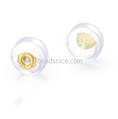 18K Gold Ear Plug Hypoallergenic Transparent Silicone Earplugs Earrings Accessories Ear Plugs Wholesale
