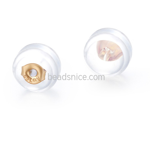 18K Gold Ear Plug Hypoallergenic Transparent Silicone Earplugs Earrings Accessories Ear Plugs Wholesale