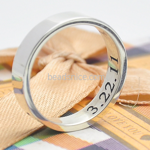 925 Sterling Silver Ring Custom Handmade DIY Lettering Creative Gift Unique Engraved Wedding Bands Wholesale