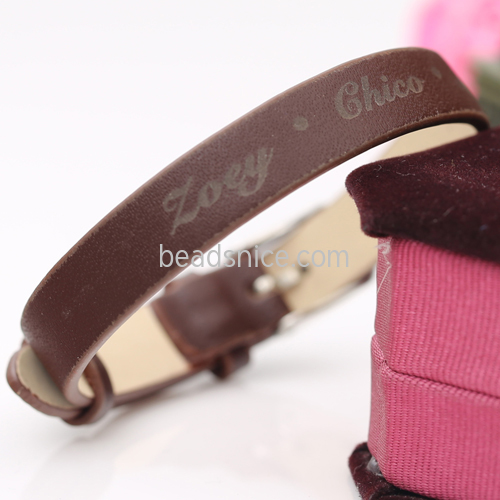 Custom Leather Bracelet Commemorative Gift DIY Leather Lettering Personalized Wholesale
