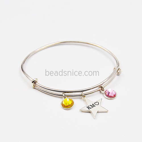 925 Silver Bracelet DIY Name Lettering Bracelet Personality Gift Customized