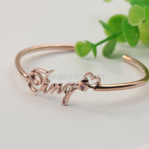 925 sterling silver bracelet DIY simple personality couple gift wholesale