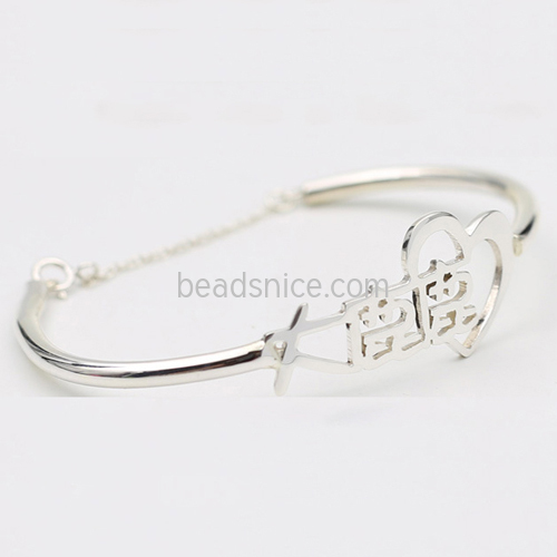 925 Silver bracelet DIY custom couple personality gift wholesale
