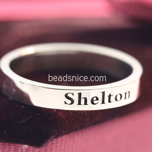 DIY sterling silver name ring 925 silver custom personalized lettering rings sterling silver couple proposal ring Korean ver