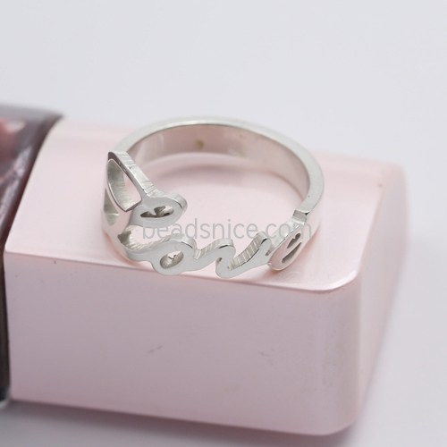 没重量 Wholesale 925 silver name English personality custom ring DIY creative gift couple ring company commemorative ring