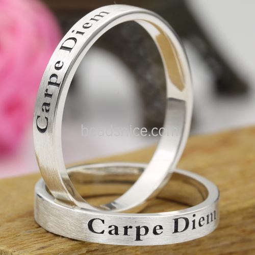 没重量 Private custom 925 silver letter ring name sterling silver couple ring original fashion jewelry lettering