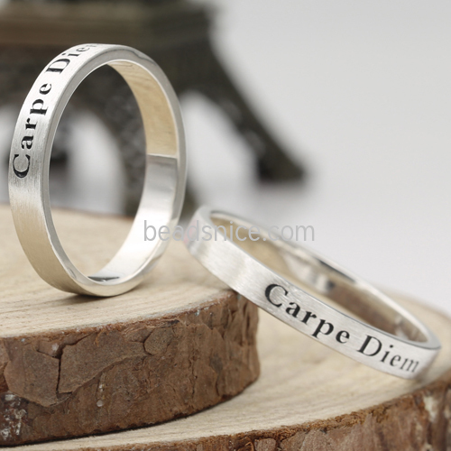 没重量 Private custom 925 silver letter ring name sterling silver couple ring original fashion jewelry lettering
