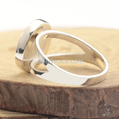 Round lettering ring DIY custom personalized English name ring 925 silver ring commemorative LOGO ring