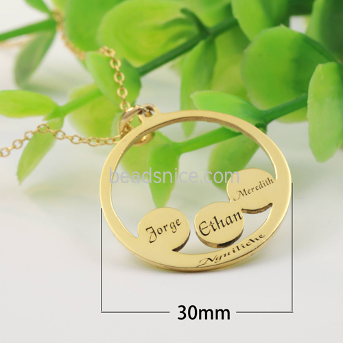 925 silver jewelry custom round lettering necklace DIY handmade name personality necklace female Christmas gift