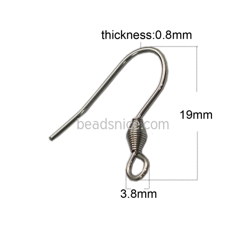 Stainless Steel Earring Finding,19X0.8mm,