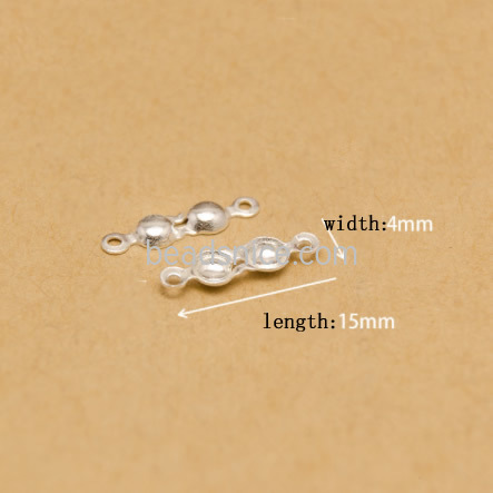 Sterling silver bead tip wholesale silver findings fine silver jewelry components for women