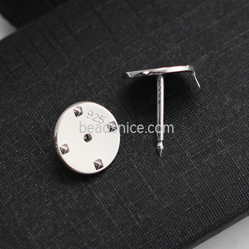 925 Sterling silver Nail Tie Tack Lapel Pin Back Clutch Scatter Butterfly Clasp Squeeze Badge Holder DIY Jewelry