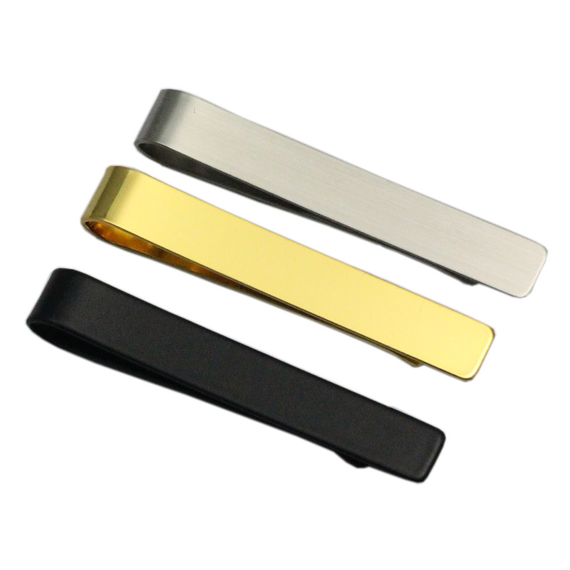 Stainless steel tie bar clip for men
