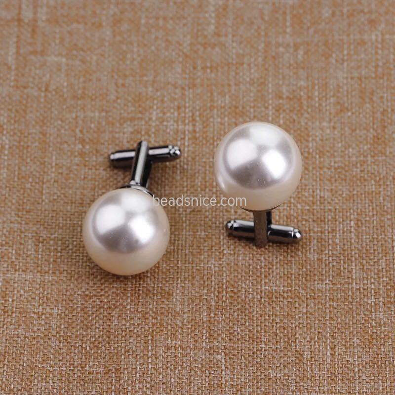 925 sterling silver cufflink pear mother beads