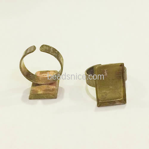 Brass Ring Mountings Sure-set Round  jewelry making wholesale