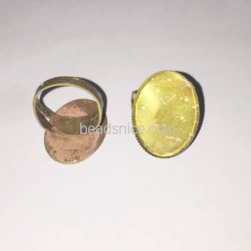 Ring Mountings Brass Sure-set Round Jewelry Making DIY