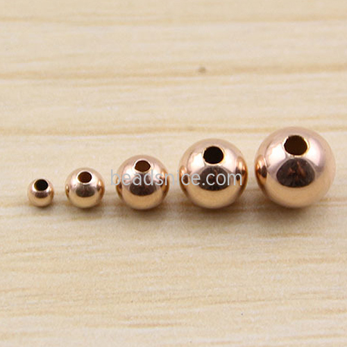 Pink gold filled beads seamless gold filled spacer