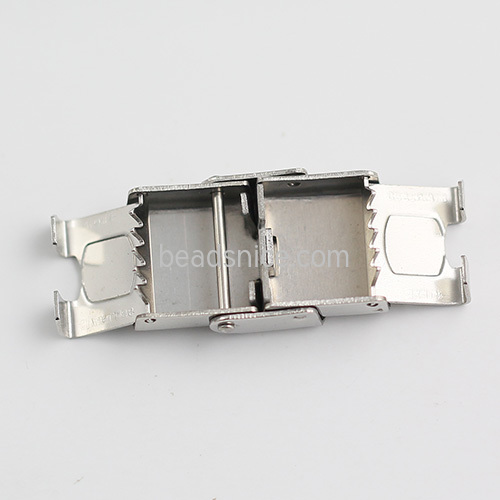 Stainless Steel Leather Bracelet Insurance Clasp