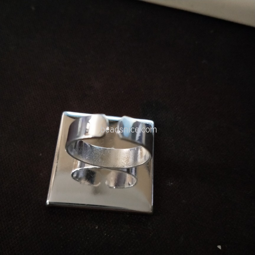 Brass Bezel Ring Base Custom Rings Lead-safe Nickel-free Square Depth 2mm