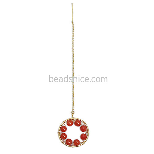 Gold-Filled Earring  Coral Pendant Drop