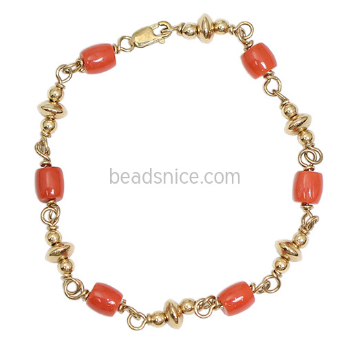 Gold Filled Coral Bracelet