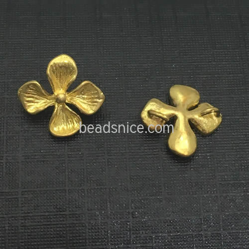 Brass  leaf long pendant necklace charm for jewelry finding wholesale